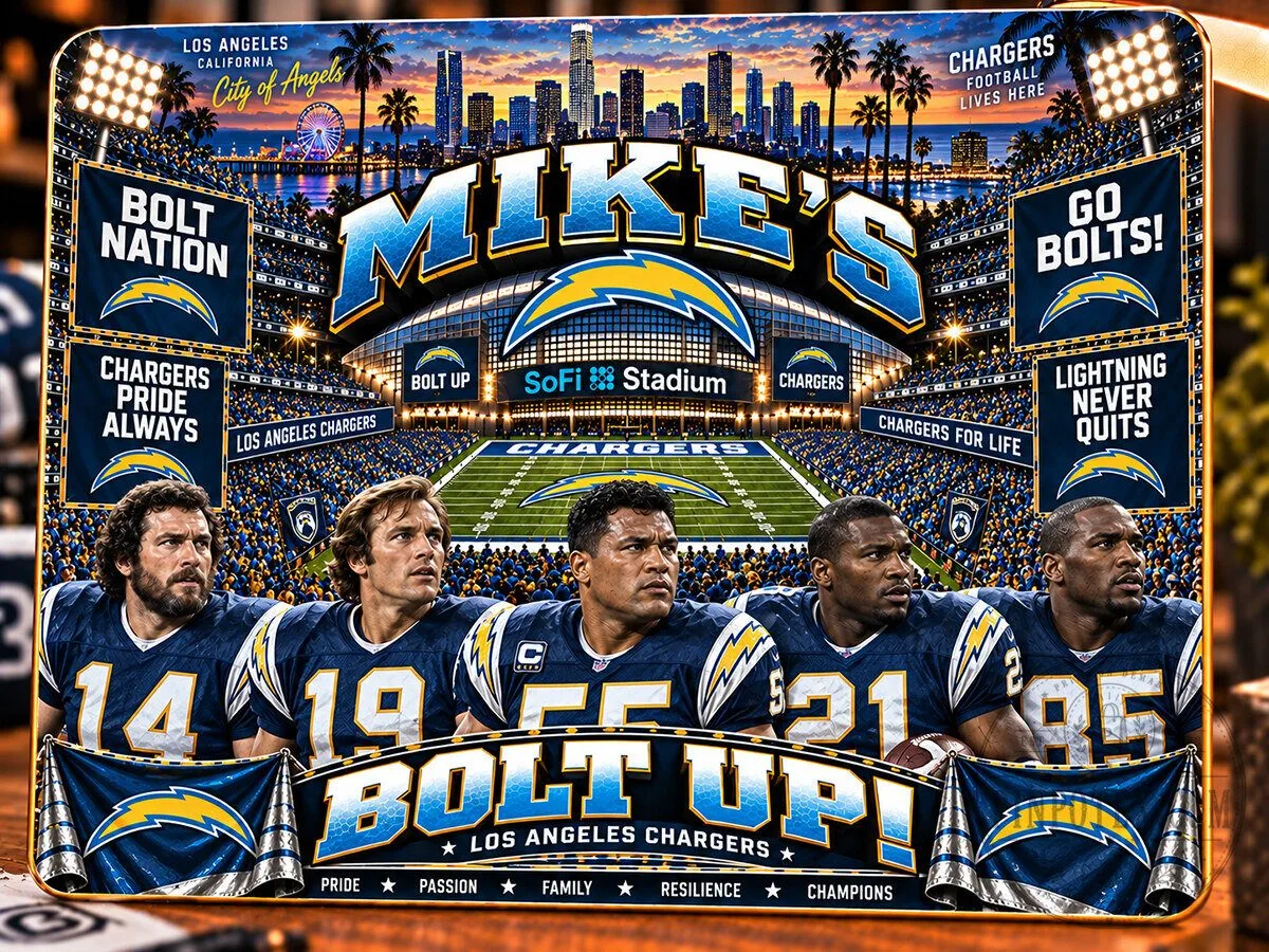 Los Angeles Chargers SoFi Stadium NFL Football Team Wooden Wall Art Plaque