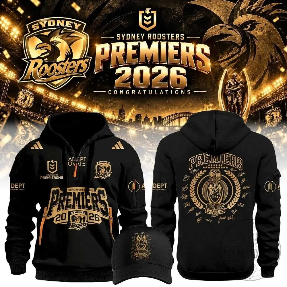 Sydney Roosters Premiers 2026 Rugby League Championship Hoodie