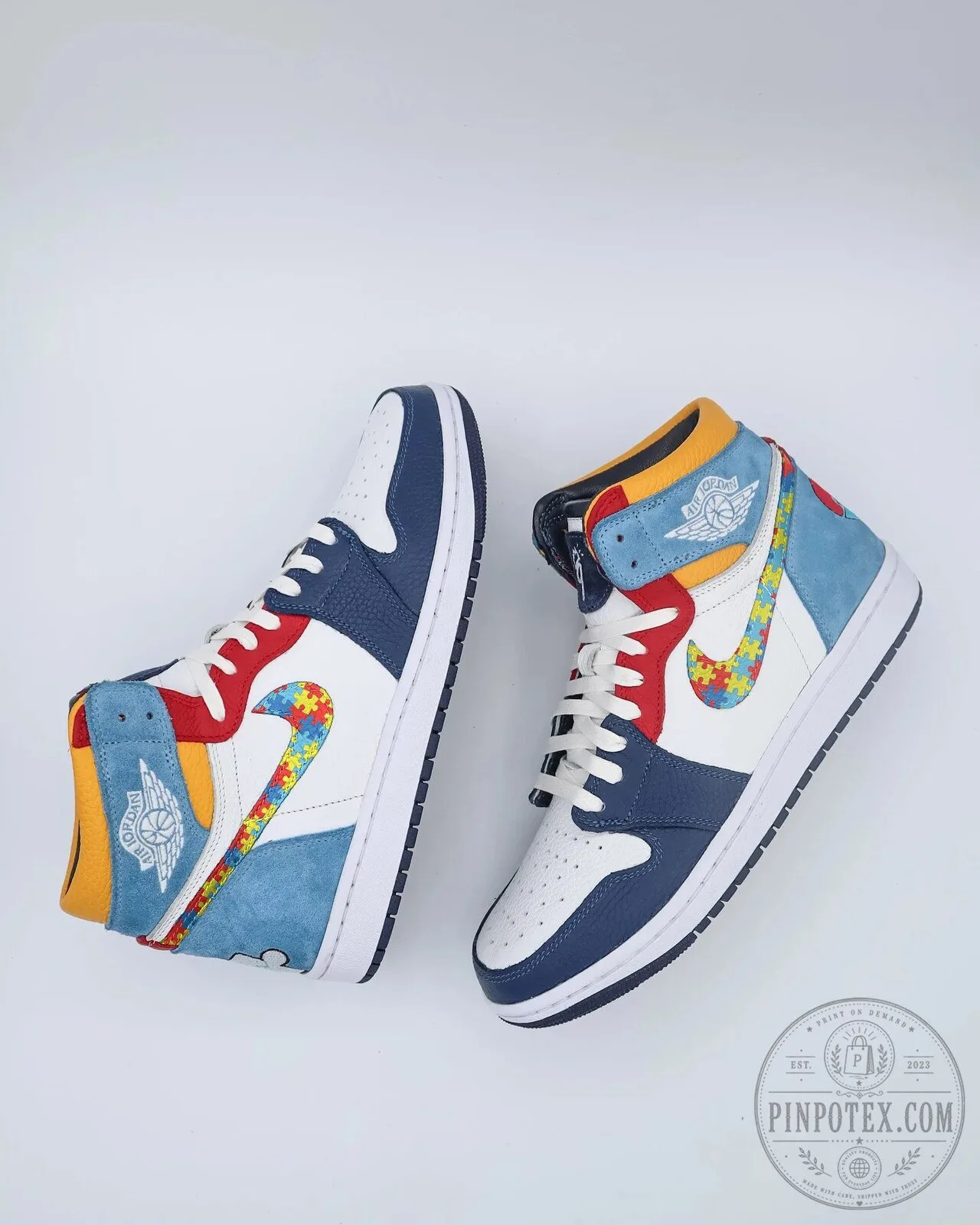 Autism Awareness High Top Air Jordan One Sneakers