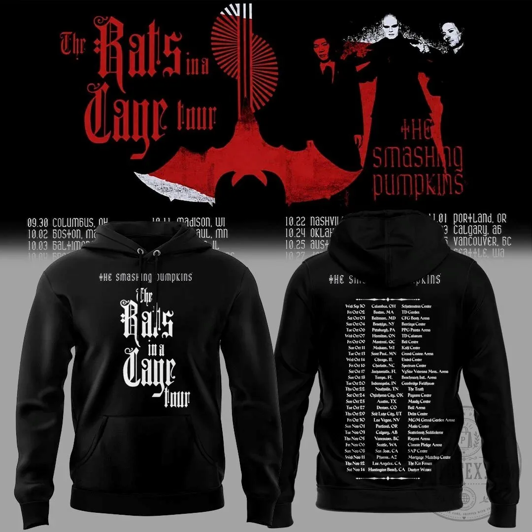 Black Hoodie for The Smashing Pumpkins 2026 The Rats in a Cage Tour