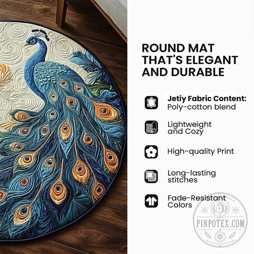 Music Is My Medicine Headphones Denim Patchwork Round Area Rug 9 Music Is My Medicine Headphones Denim Patchwork Round Area Rug