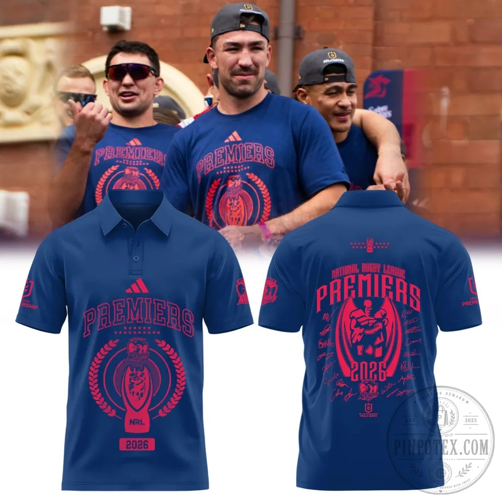 2026 Sydney Roosters Polo Shirt - National Rugby League Champions Edition 2026 Sydney Roosters Polo Shirt - National Rugby League Champions Edition
