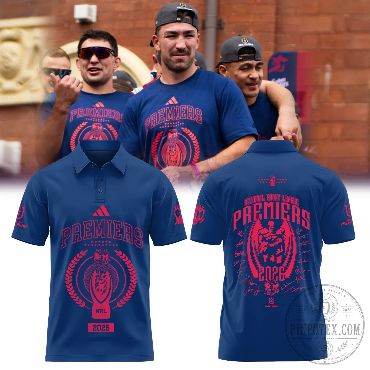 2026 Sydney Roosters Polo Shirt - National Rugby League Champions Edition