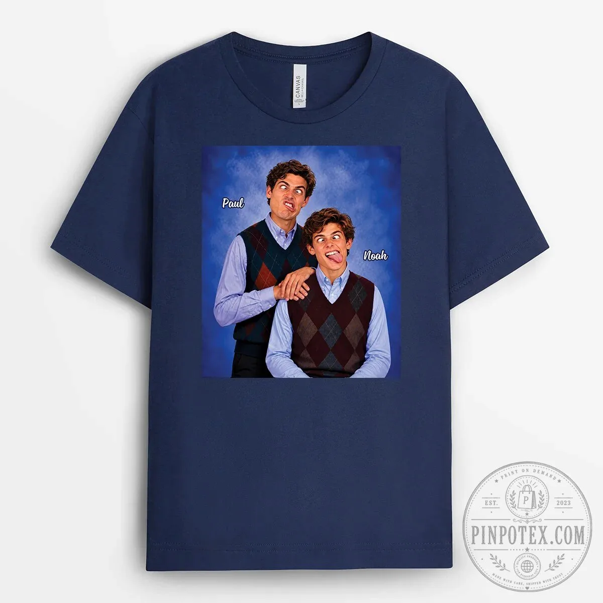 Personalized Face Swap Duo Portrait Funny Siblings Gift T-Shirt 5 Personalized Face Swap Duo Portrait Funny Siblings Gift T-Shirt