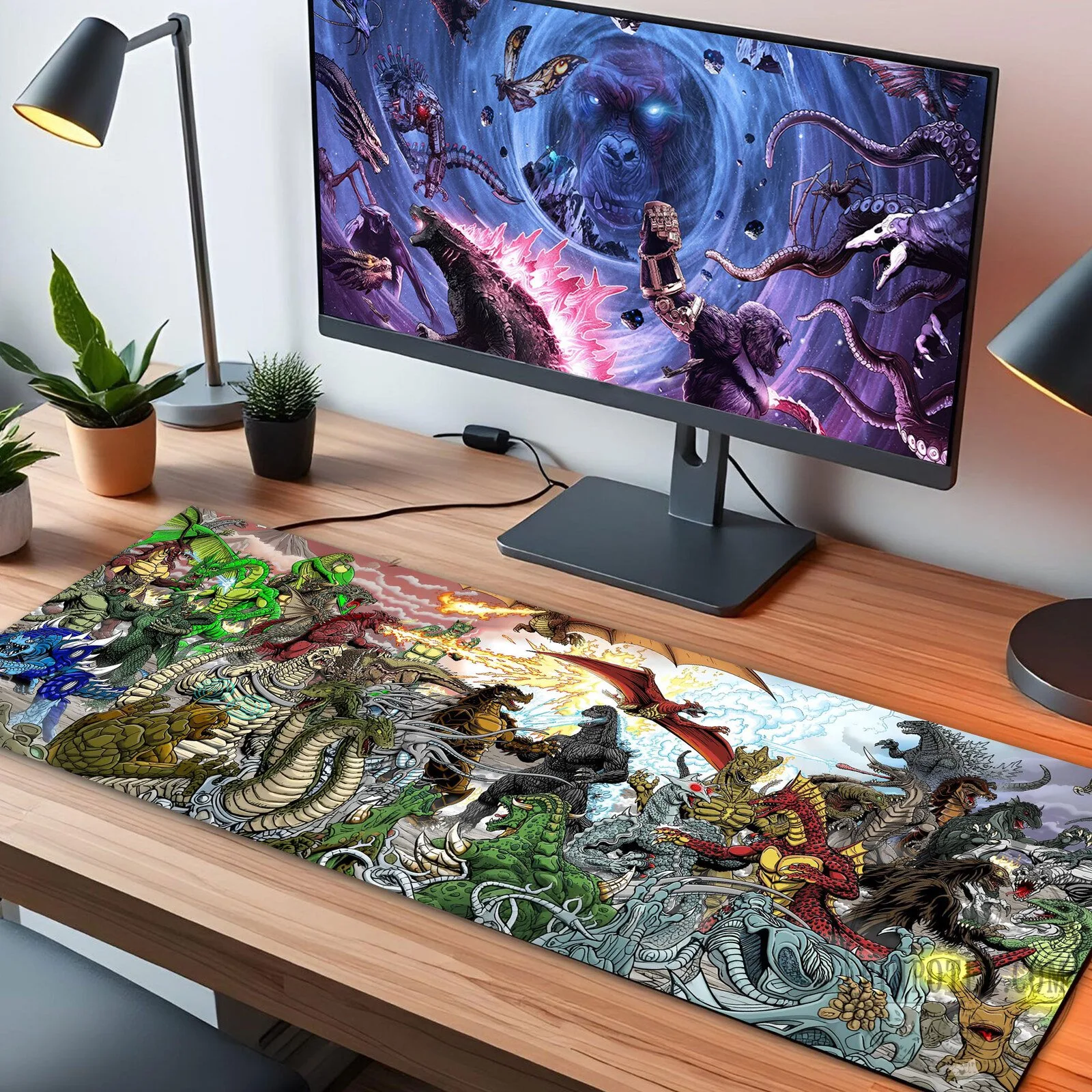 Godzilla Kaiju Monsters Epic Battle Scene Extended Gaming Mouse Pad 8 Godzilla Kaiju Monsters Epic Battle Scene Extended Gaming Mouse Pad