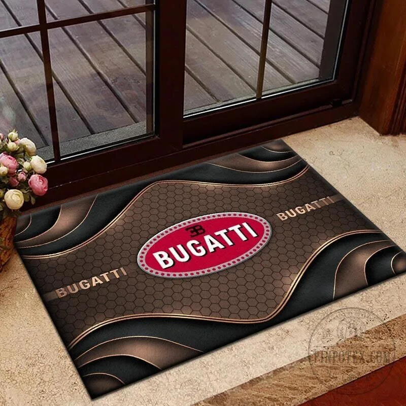 Bugatti Logo Blue Honeycomb Pattern Welcome Personalized Doormat 11 Bugatti Logo Blue Honeycomb Pattern Welcome Personalized Doormat