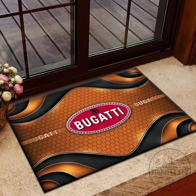 Bugatti Logo Blue Honeycomb Pattern Welcome Personalized Doormat 14 Bugatti Logo Blue Honeycomb Pattern Welcome Personalized Doormat