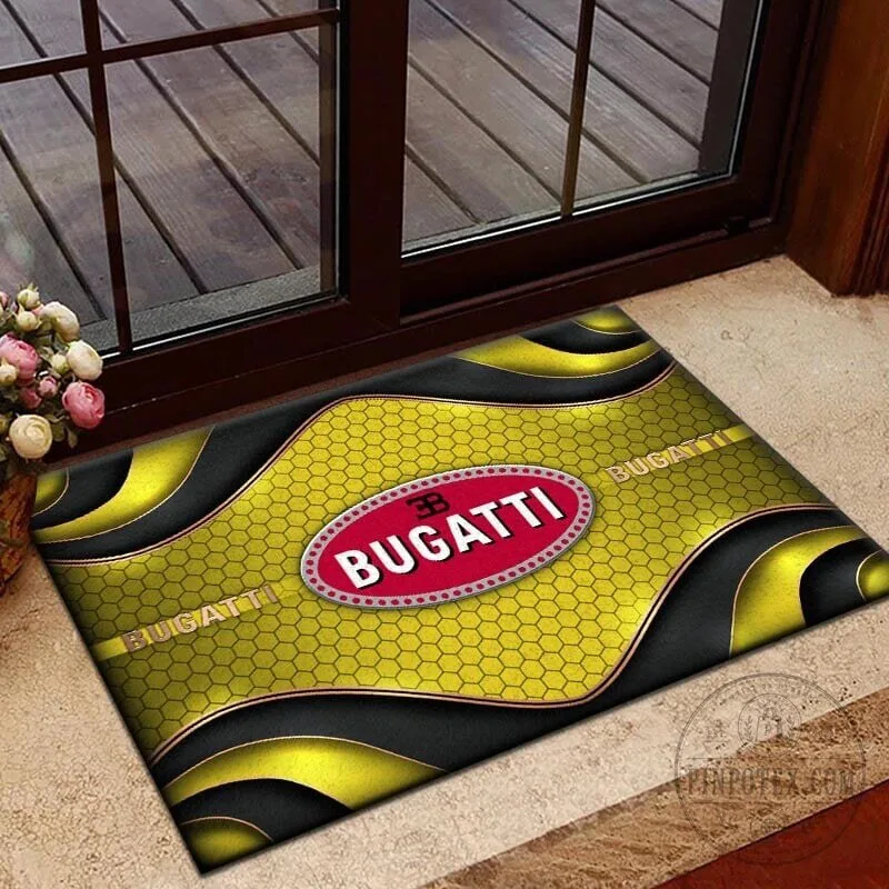 Bugatti Logo Blue Honeycomb Pattern Welcome Personalized Doormat 15 Bugatti Logo Blue Honeycomb Pattern Welcome Personalized Doormat