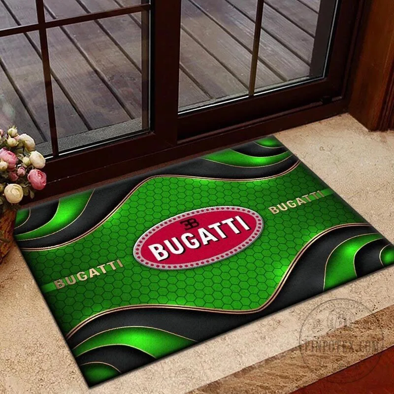 Bugatti Logo Blue Honeycomb Pattern Welcome Personalized Doormat 16 Bugatti Logo Blue Honeycomb Pattern Welcome Personalized Doormat