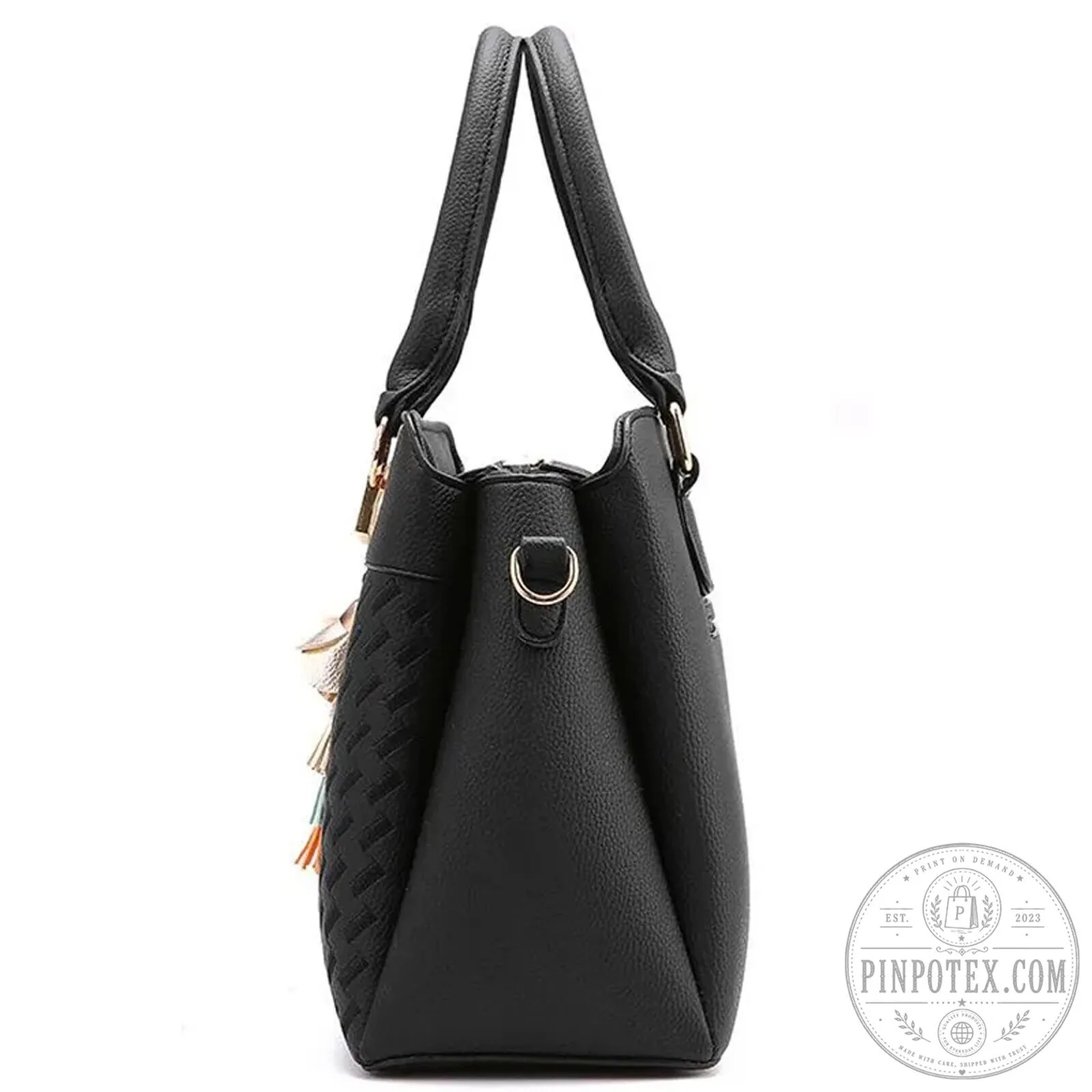 Personalized Chrysler Car Logo Black Leather Handbag 26 Personalized Chrysler Car Logo Black Leather Handbag