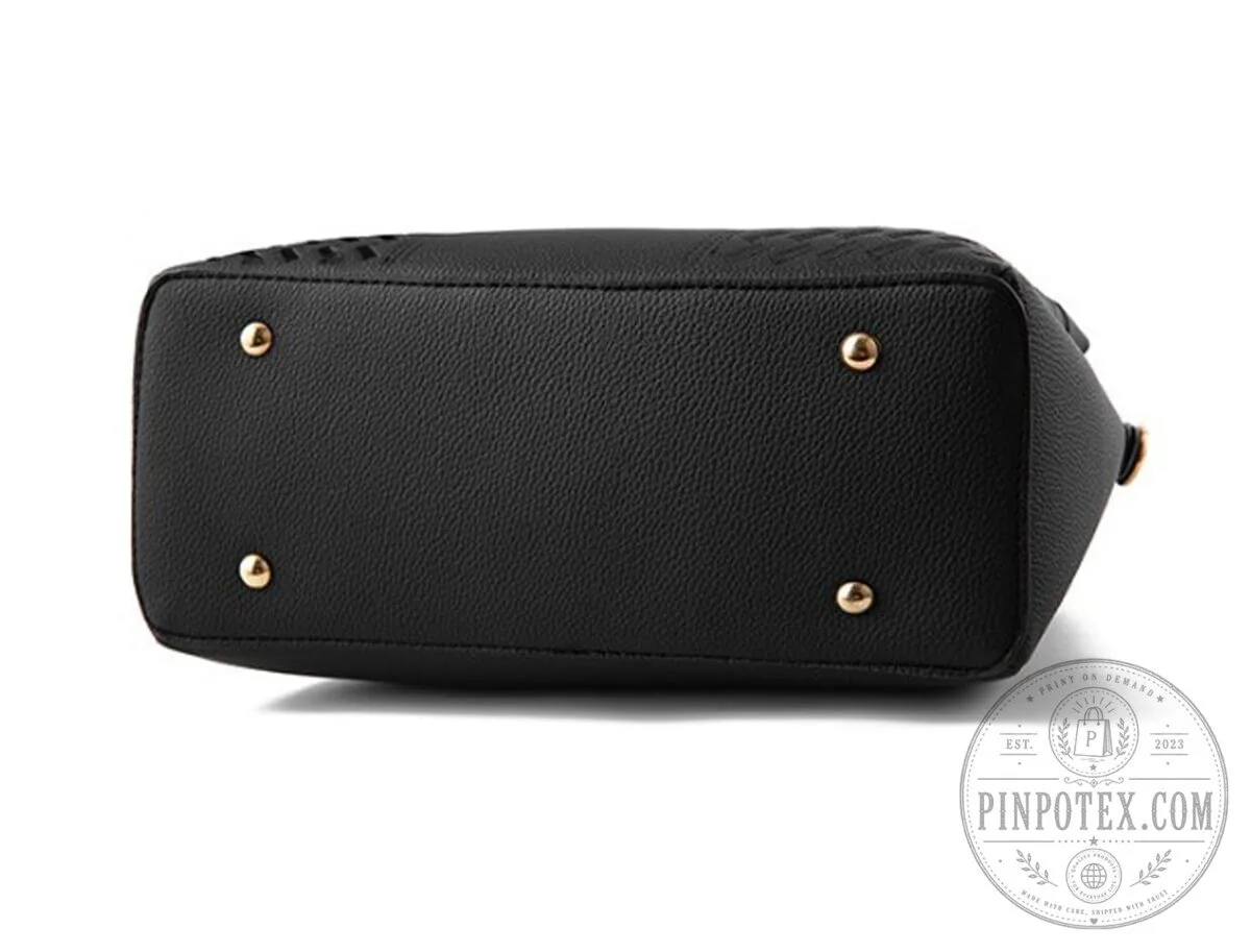 Personalized Chrysler Car Logo Black Leather Handbag 28 Personalized Chrysler Car Logo Black Leather Handbag