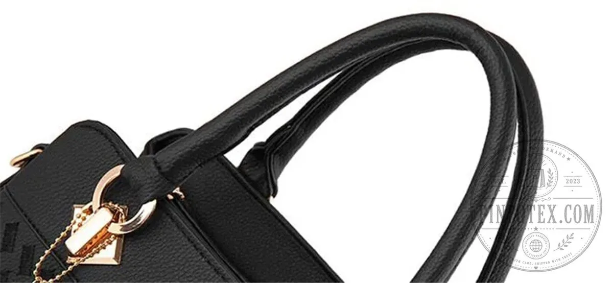 Personalized Chrysler Car Logo Black Leather Handbag 31 Personalized Chrysler Car Logo Black Leather Handbag