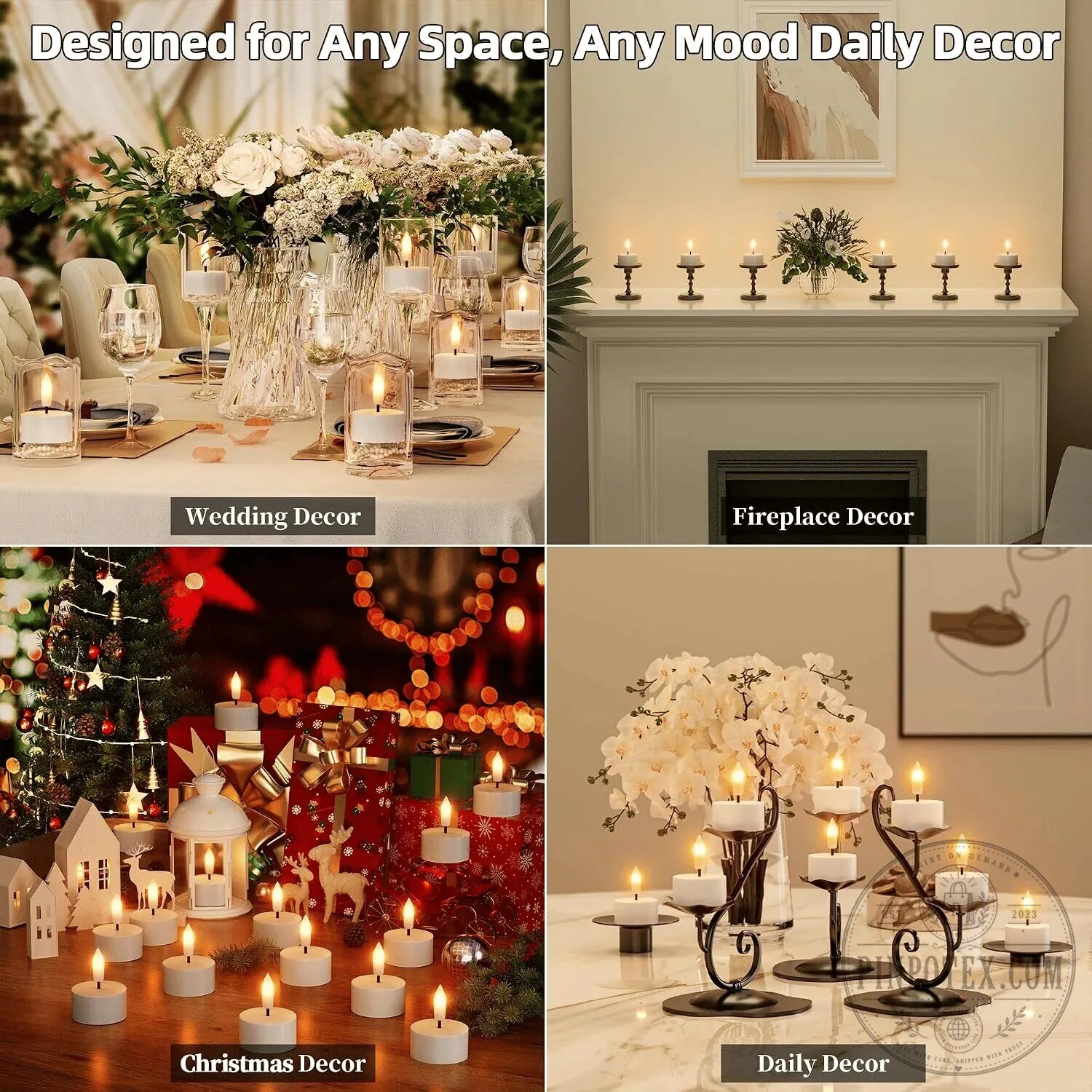 Rechargeable Flameless LED Tea Light Candles with Charging Station and Remote Control 17 Rechargeable Flameless LED Tea Light Candles with Charging Station and Remote Control