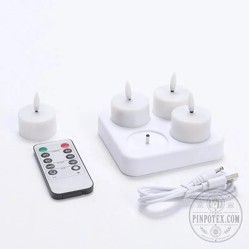 Rechargeable Flameless LED Tea Light Candles with Charging Station and Remote Control 21 Rechargeable Flameless LED Tea Light Candles with Charging Station and Remote Control
