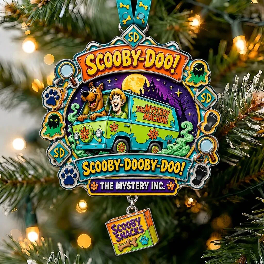 Scooby-Doo Mystery Machine Christmas Tree Ornament with Scooby Snacks