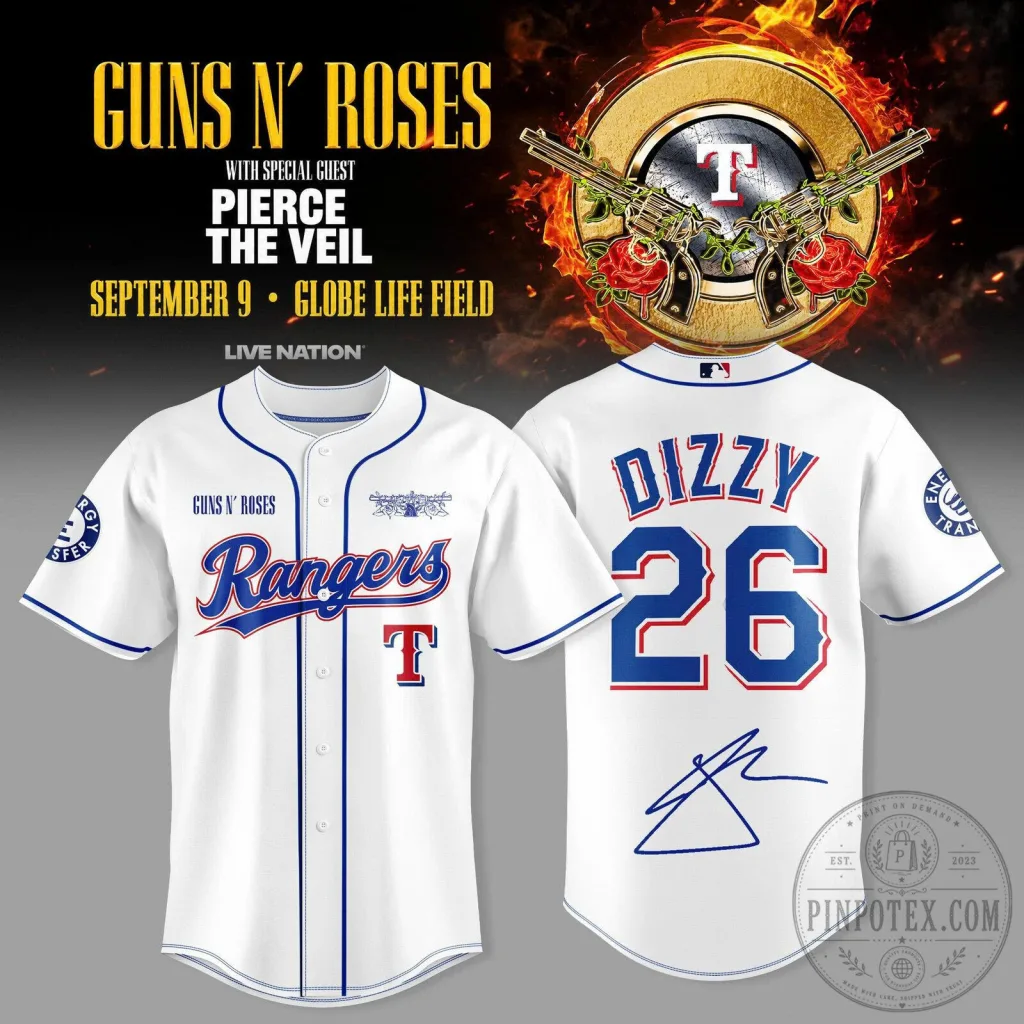 Guns N' Roses World Tour 2026 Limited Edition Signature Baseball Jersey Guns N' Roses World Tour 2026 Limited Edition Signature Baseball Jersey