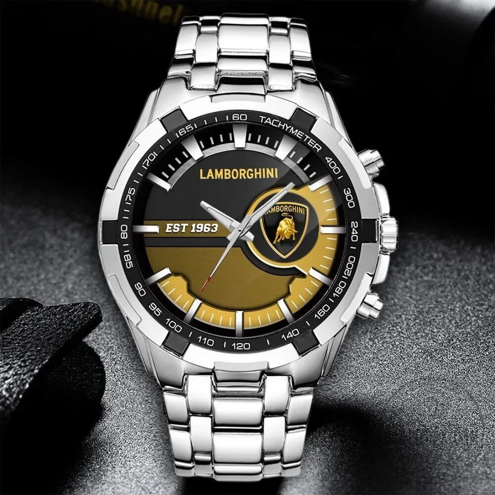 Lamborghini Est 1963 Elegant Fashion Design Stainless Steel Watch