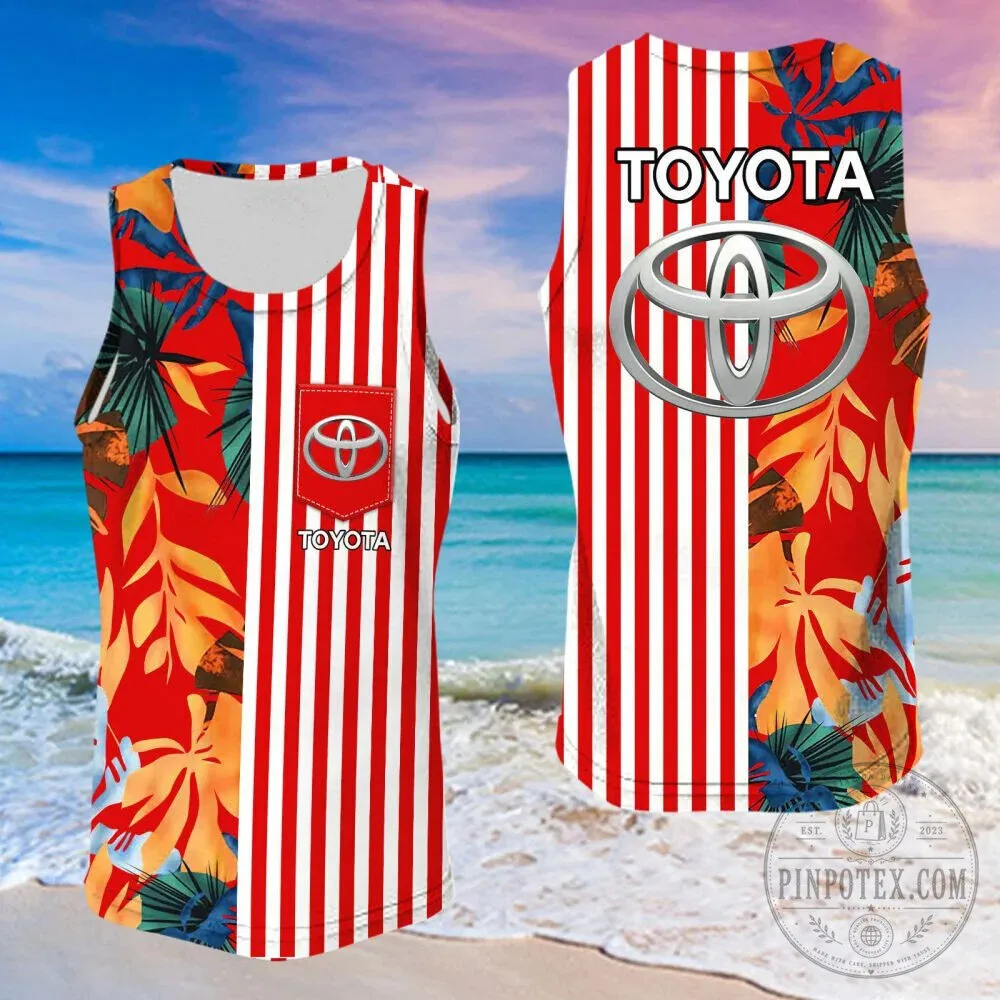 Toyota Racing Red Striped Tropical Leaves Hawaiian Shirt 15 Toyota Racing Red Striped Tropical Leaves Hawaiian Shirt