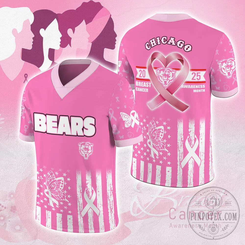 Chicago Bears Breast Cancer Awareness Month Pink Football Jersey