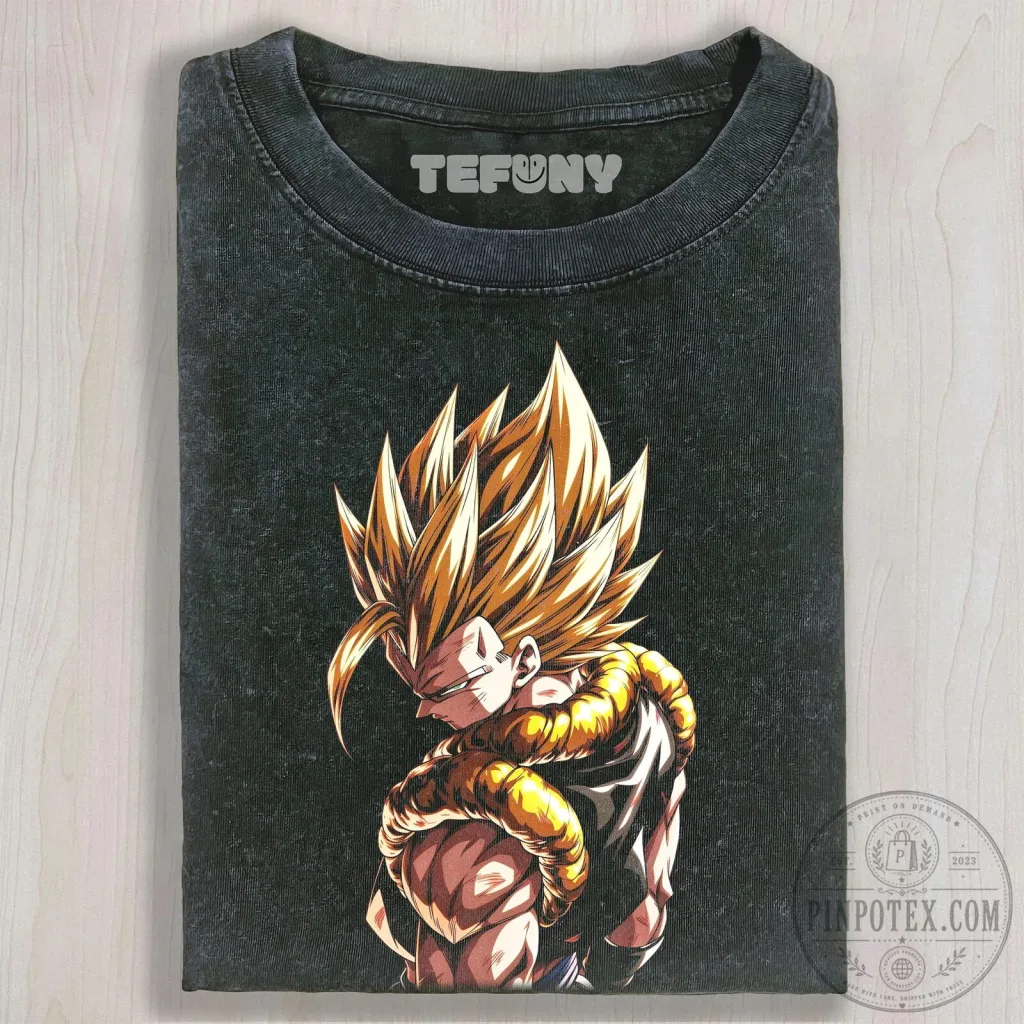 Dragon Ball Z Super Saiyan Gogeta Fusion Warrior Graphic Print T-Shirt Dragon Ball Z Super Saiyan Gogeta Fusion Warrior Graphic Print T-Shirt