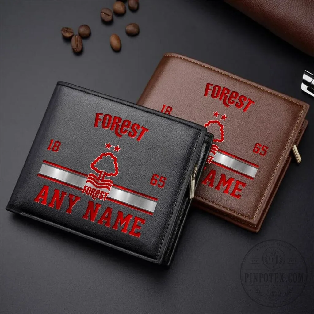Nottingham Forest Football Club Personalized Leather Wallet Gift