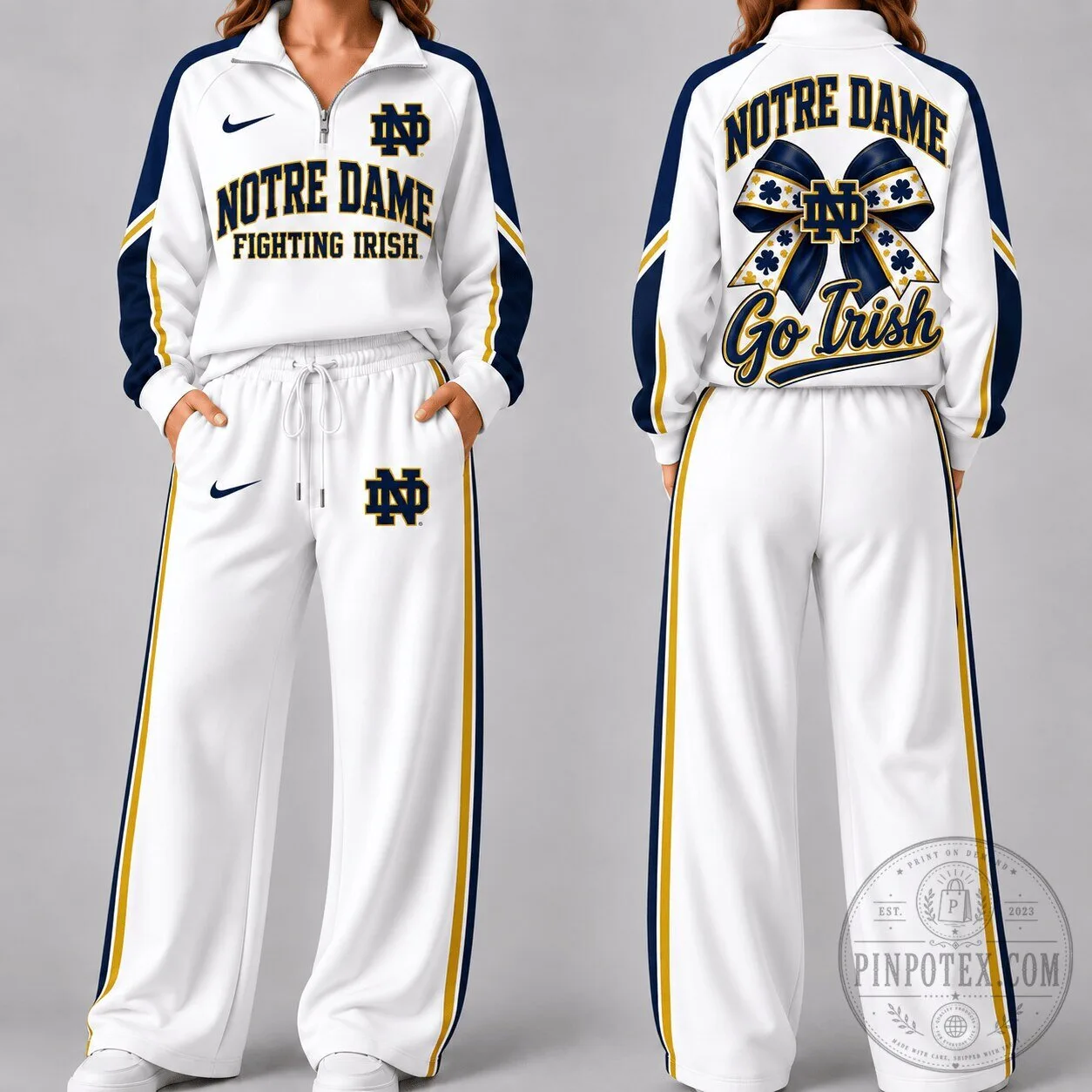 Notre Dame Fighting Irish NCAA Game Day Quarter-Zip Tracksuit 1 Notre Dame Fighting Irish NCAA Game Day Quarter-Zip Tracksuit