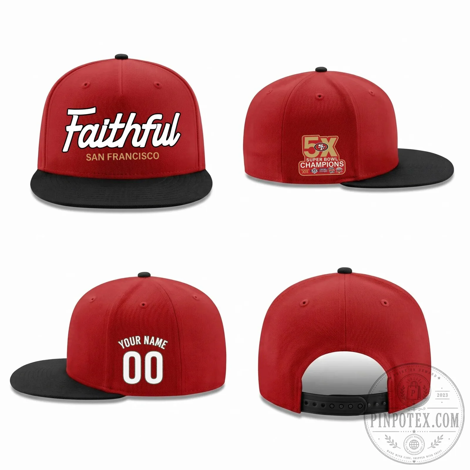 San Francisco 49ers Super Bowl Champions Faithful Personalized Snapback Cap Hat 7 San Francisco 49ers Super Bowl Champions Faithful Personalized Snapback Cap Hat