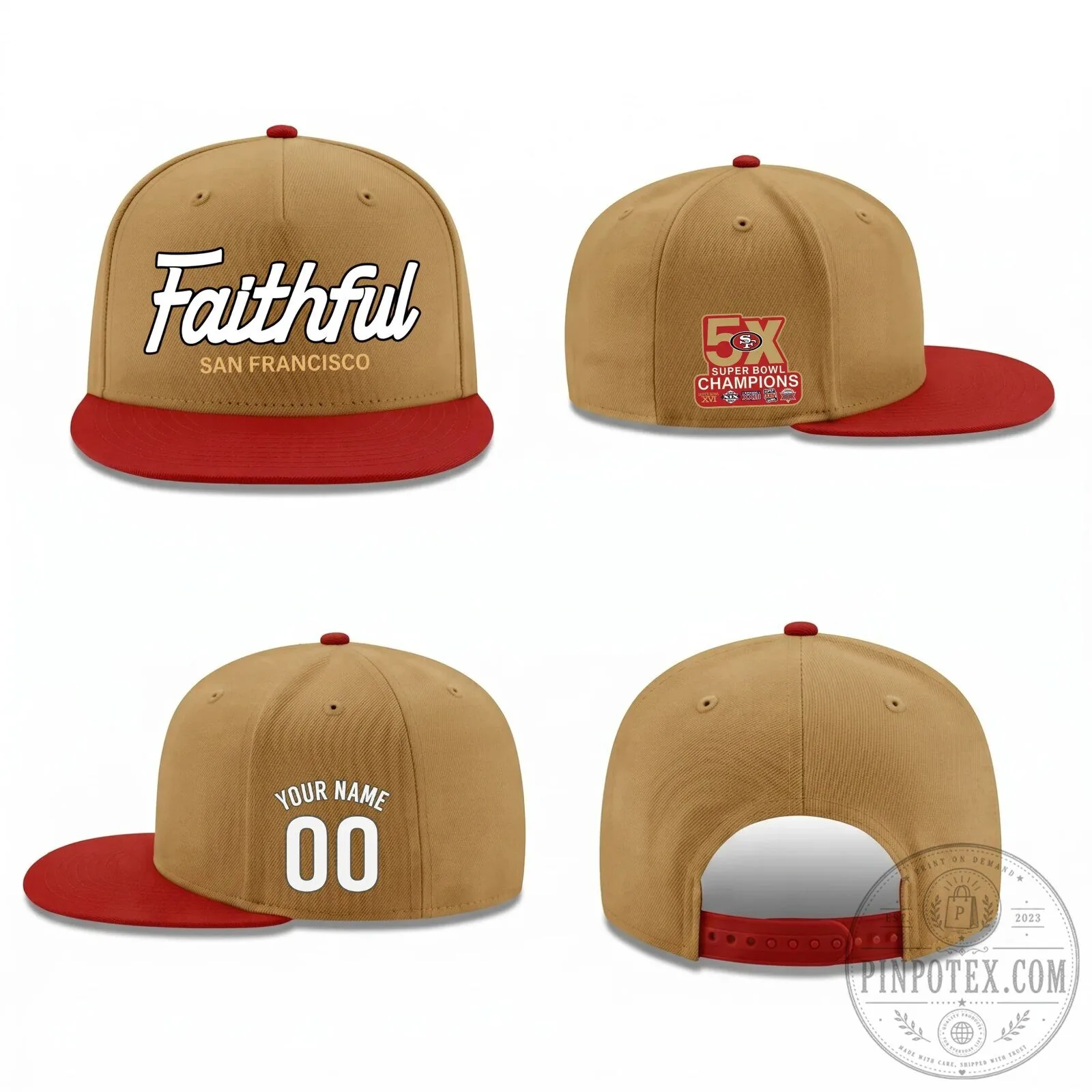 San Francisco 49ers Super Bowl Champions Faithful Personalized Snapback Cap Hat 8 San Francisco 49ers Super Bowl Champions Faithful Personalized Snapback Cap Hat