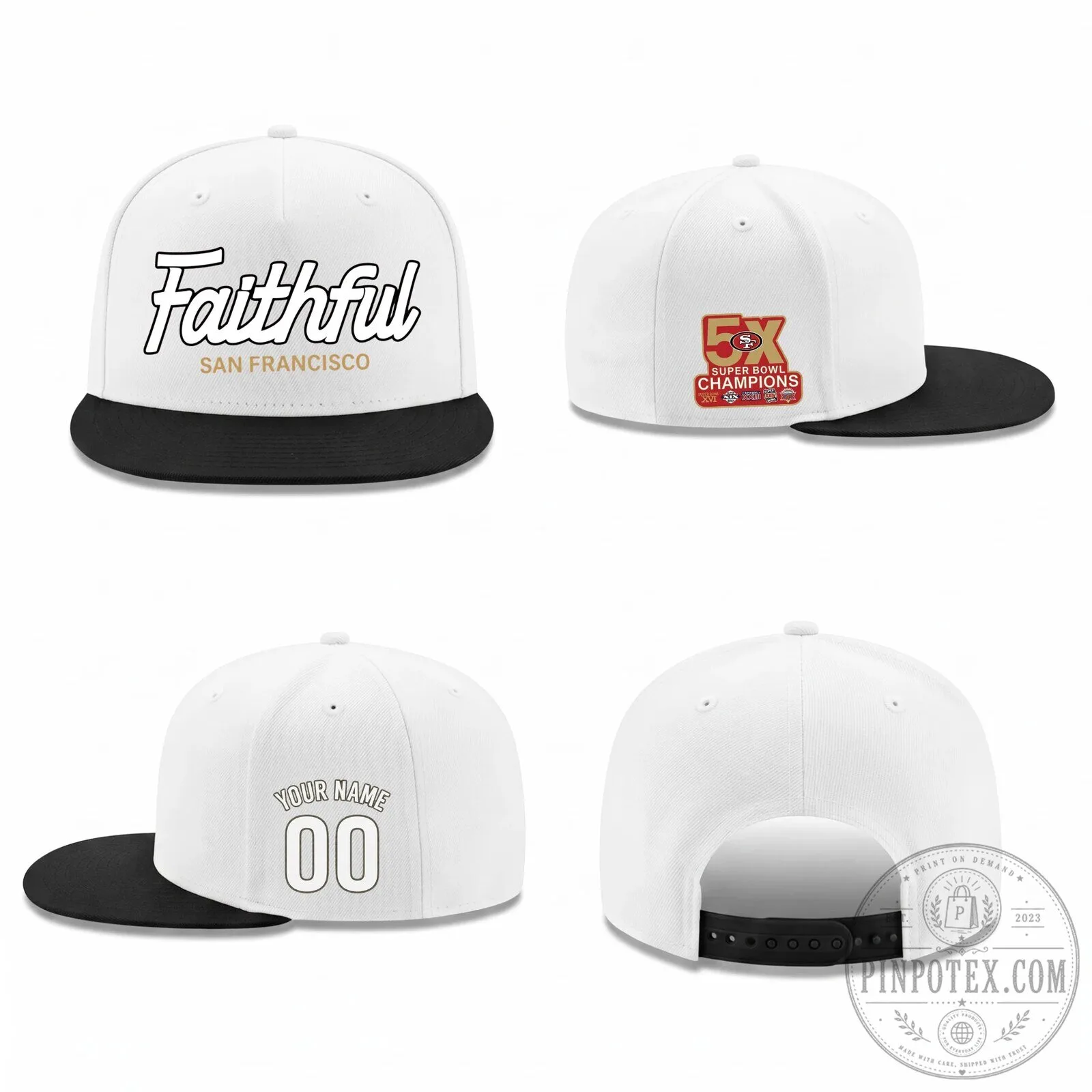 San Francisco 49ers Super Bowl Champions Faithful Personalized Snapback Cap Hat 9 San Francisco 49ers Super Bowl Champions Faithful Personalized Snapback Cap Hat