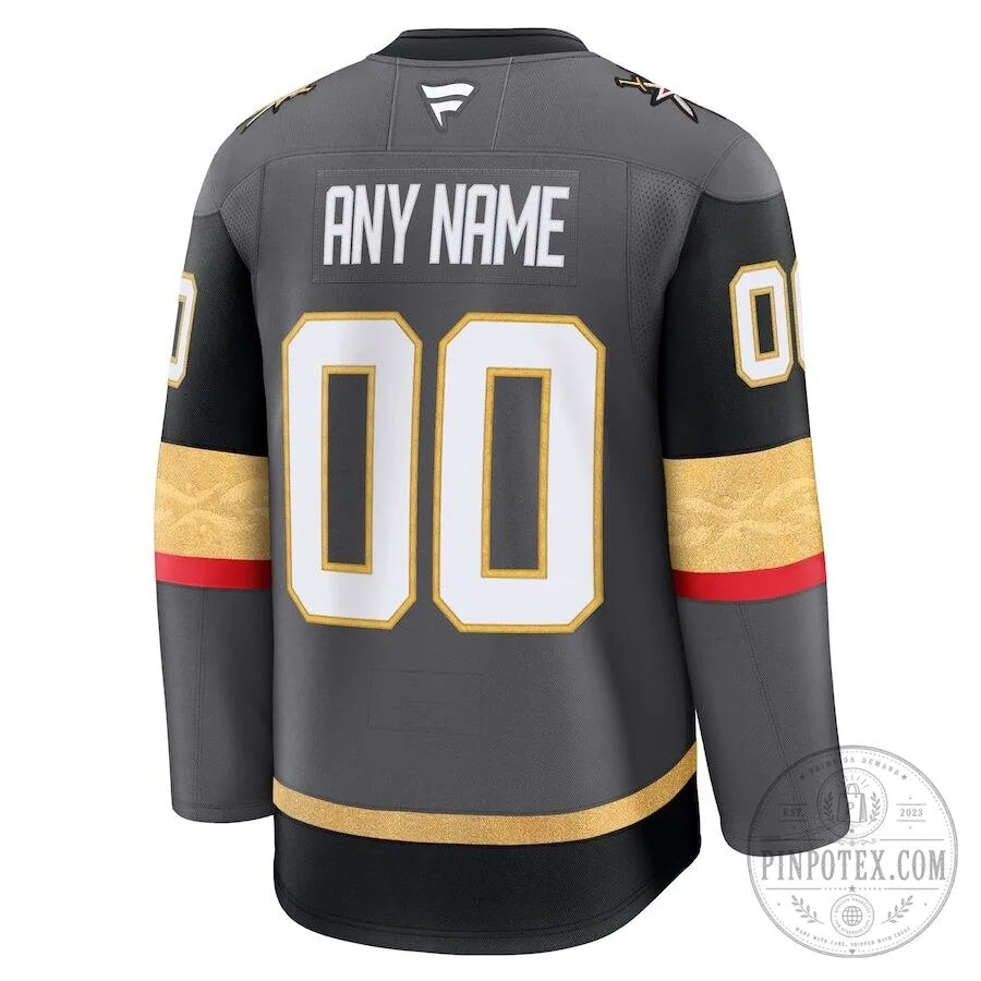 Vegas Golden Knights Alternate Premium Custom Hockey Jersey 7 Vegas Golden Knights Alternate Premium Custom Hockey Jersey