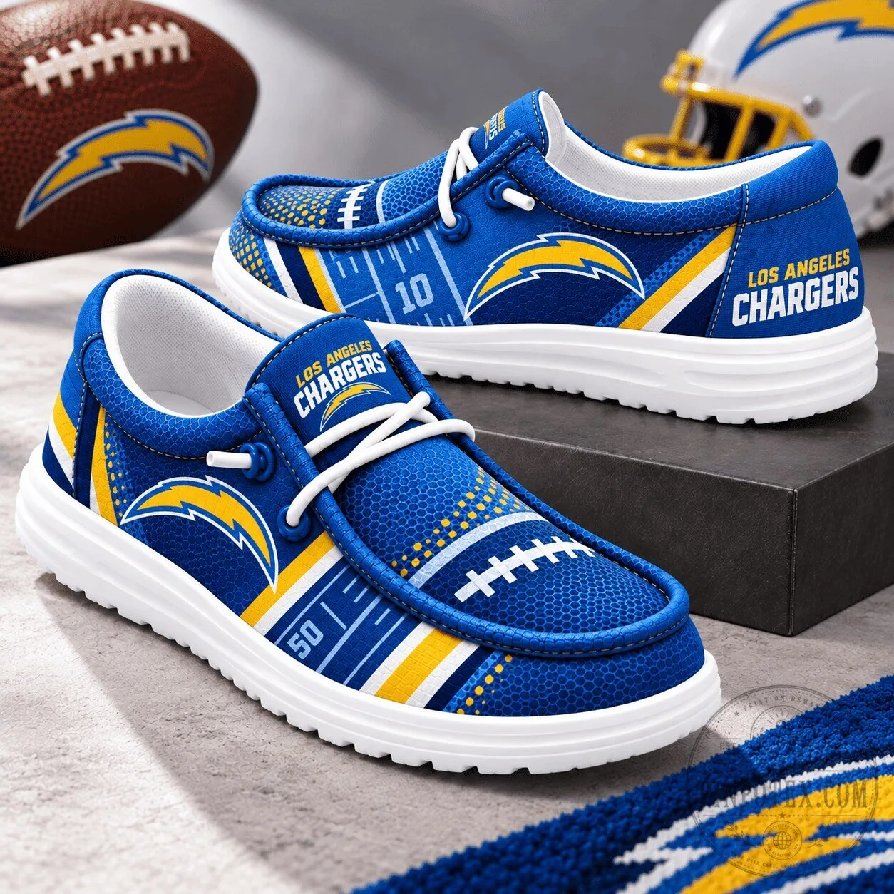Los Angeles Chargers NFL Team Football Fan Loafer Shoes