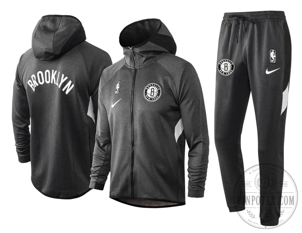 Brooklyn Nets NBA Therma Flex Black Training Hoodie and Sweatpants Set Brooklyn Nets NBA Therma Flex Black Training Hoodie and Sweatpants Set
