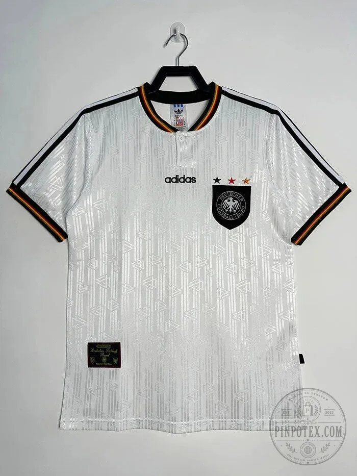 Germany 1996 Home Retro Football Jersey with Deutscher Fussball Bund Logo