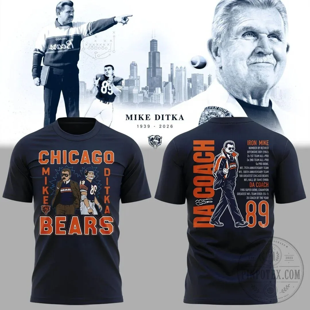 Chicago Bears Da Coach Number 89 T-Shirt featuring Mike Ditka, the Football Legend