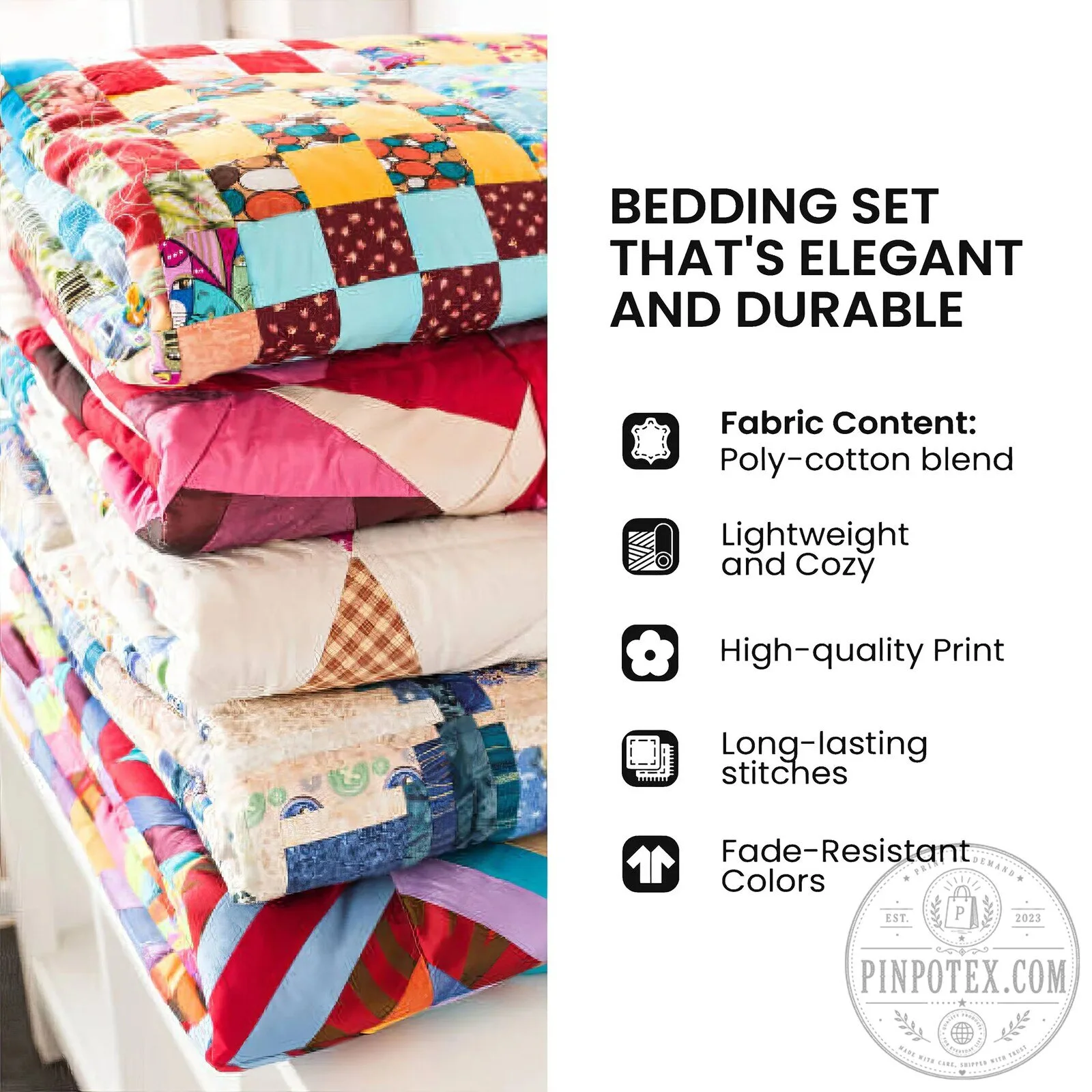 Four Seasons Forest Patchwork Quilted Bedding Set 9 Four Seasons Forest Patchwork Quilted Bedding Set
