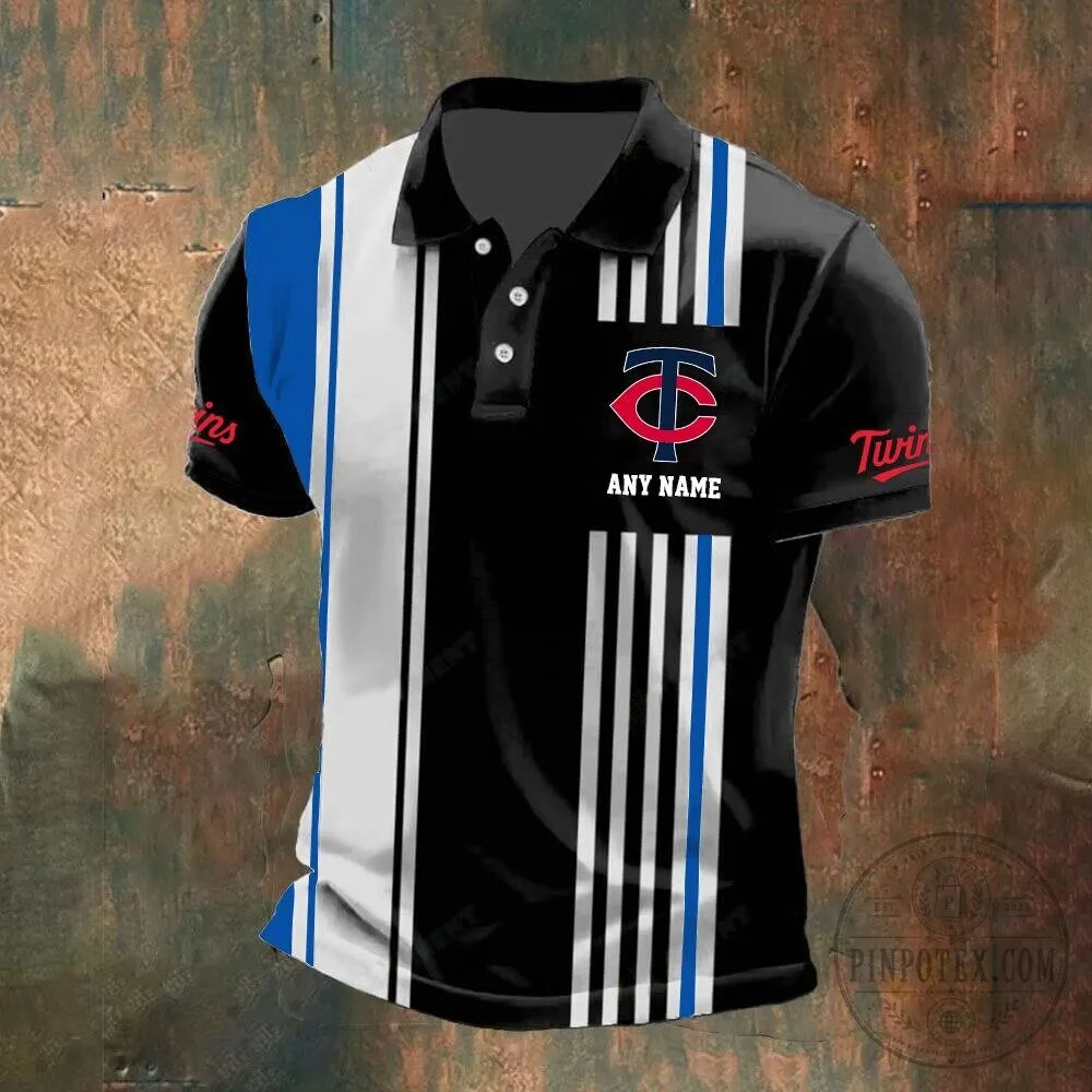 Minnesota Twins Personalized Name Striped Design Polo Shirt for Men 12 Minnesota Twins Personalized Name Striped Design Polo Shirt for Men
