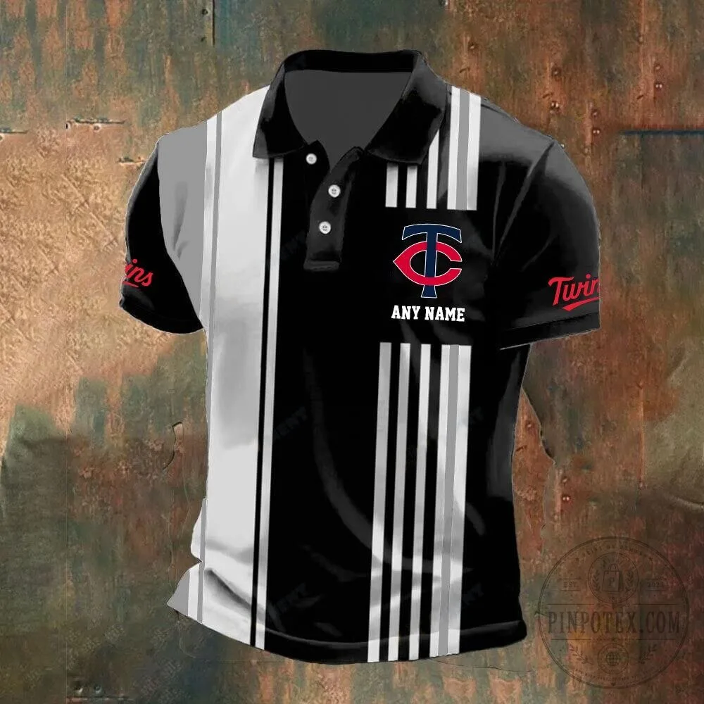 Minnesota Twins Personalized Name Striped Design Polo Shirt for Men 14 Minnesota Twins Personalized Name Striped Design Polo Shirt for Men
