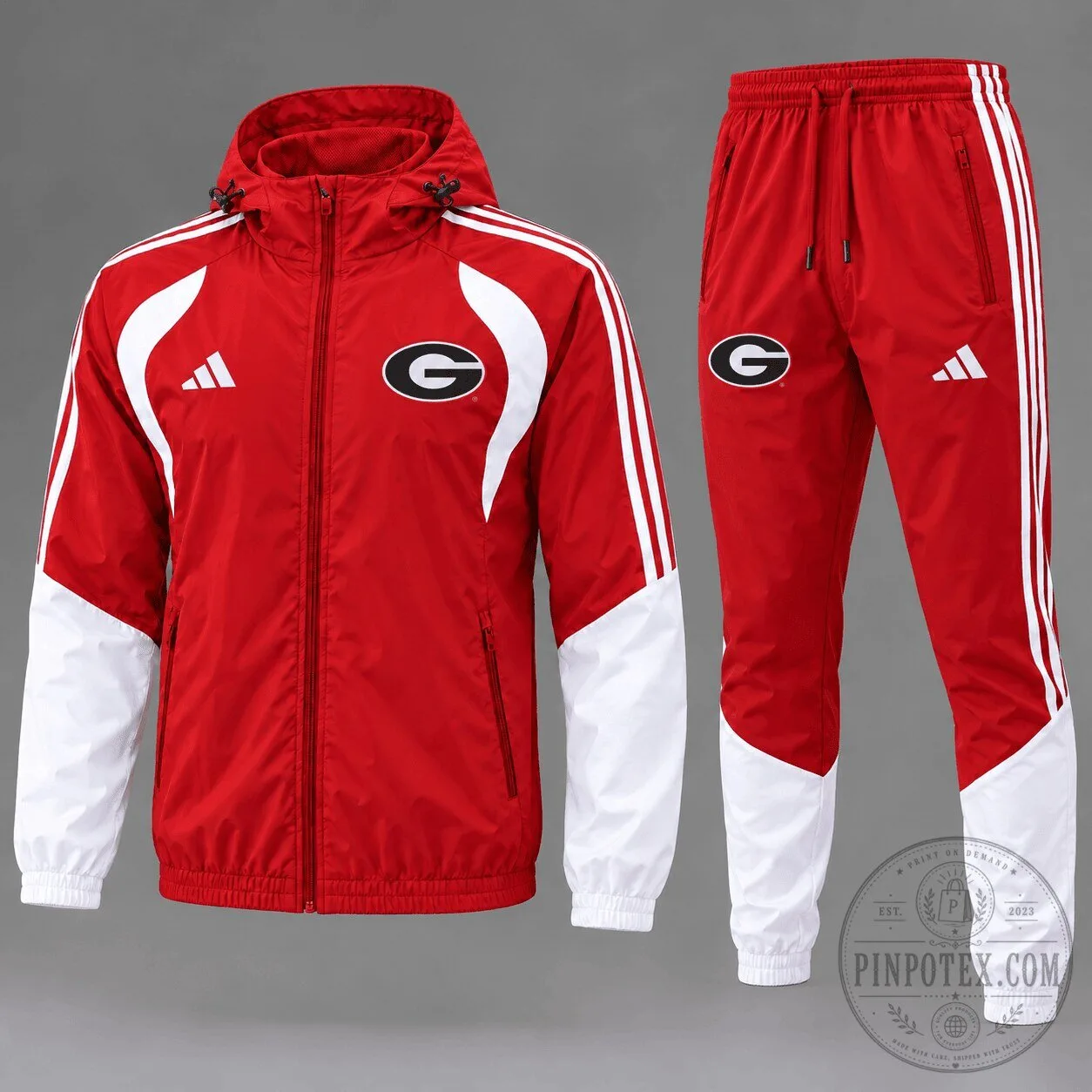 Georgia Bulldogs NCAA Game Day Varsity Stripe Tracksuit Jacket 3 Georgia Bulldogs NCAA Game Day Varsity Stripe Tracksuit Jacket