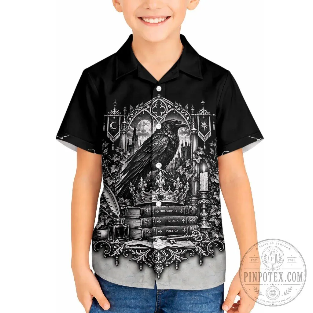 Dark Academia Raven Gothic Literature Vintage Bookish Aesthetic Hawaiian Shirt 12 Dark Academia Raven Gothic Literature Vintage Bookish Aesthetic Hawaiian Shirt