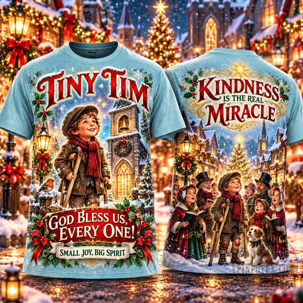 Tiny Tim A Christmas Carol Kindness Is The Real Miracle God Bless Us Every One T-Shirt Tiny Tim A Christmas Carol Kindness Is The Real Miracle God Bless Us Every One T-Shirt