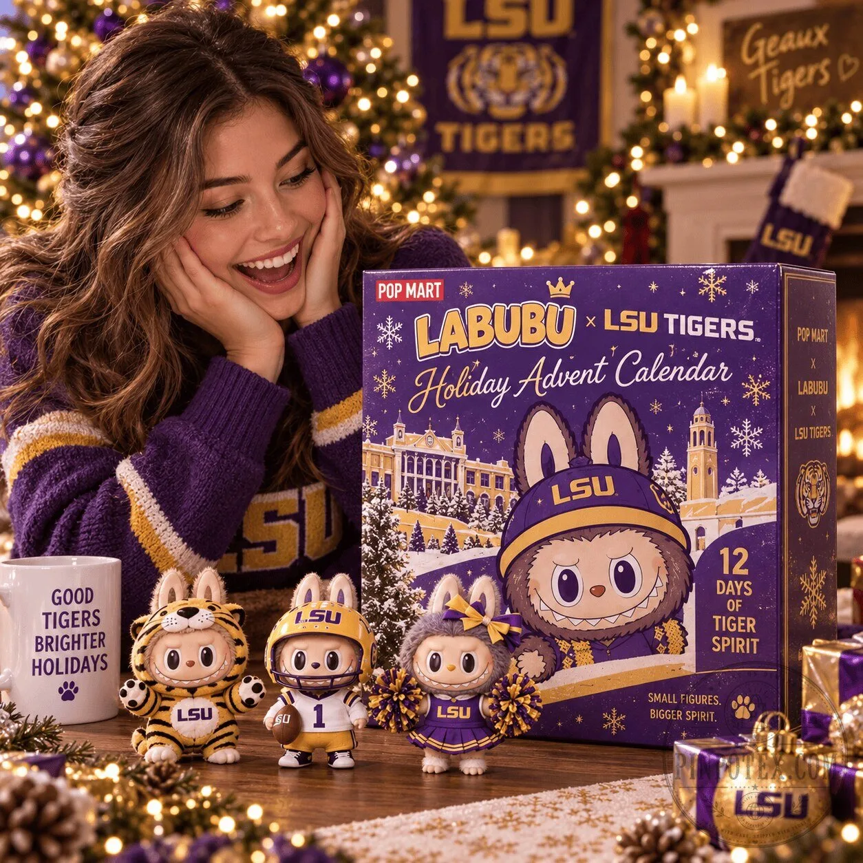 Louisiana State University Tigers Labubu Holiday Advent Calendar