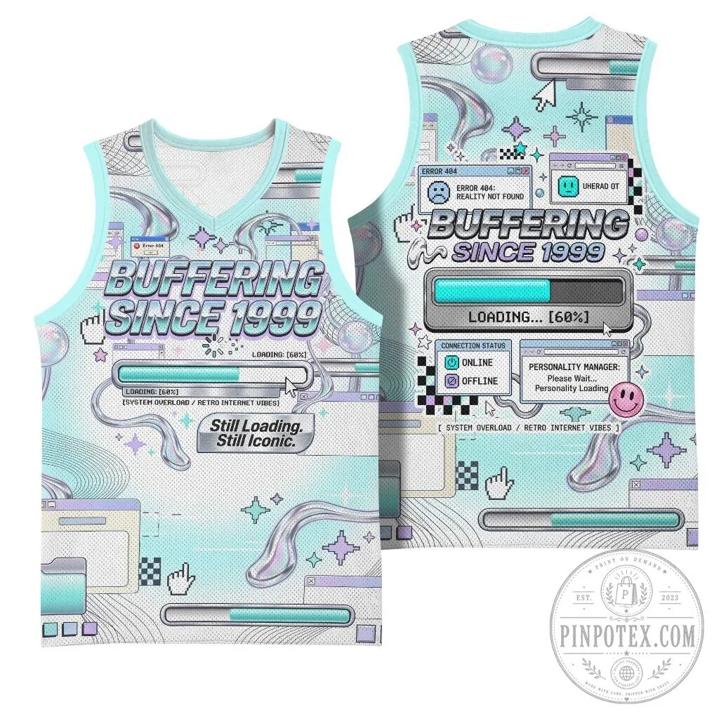 Buffering Since 1999 Vaporwave Retro Internet Aesthetic Basketball Jersey 10 Buffering Since 1999 Vaporwave Retro Internet Aesthetic Basketball Jersey