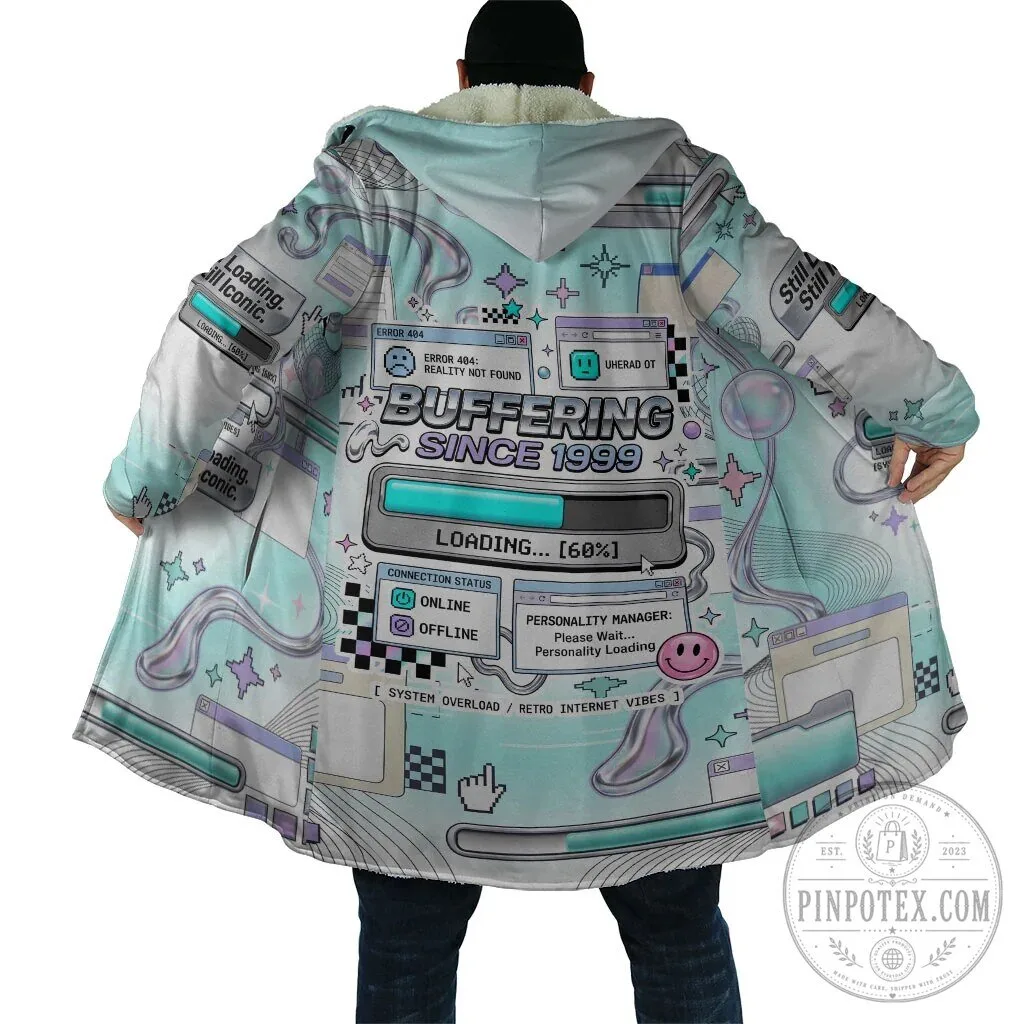 Buffering Since 1999 Retro Internet Vibes Cloak 7 Buffering Since 1999 Retro Internet Vibes Cloak