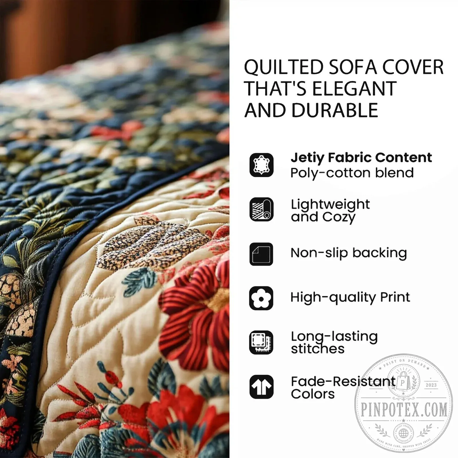 Rustic Forest Echoes Quilted Sofa Cover with Deer and Bear Wildlife Design 18 Rustic Forest Echoes Quilted Sofa Cover with Deer and Bear Wildlife Design