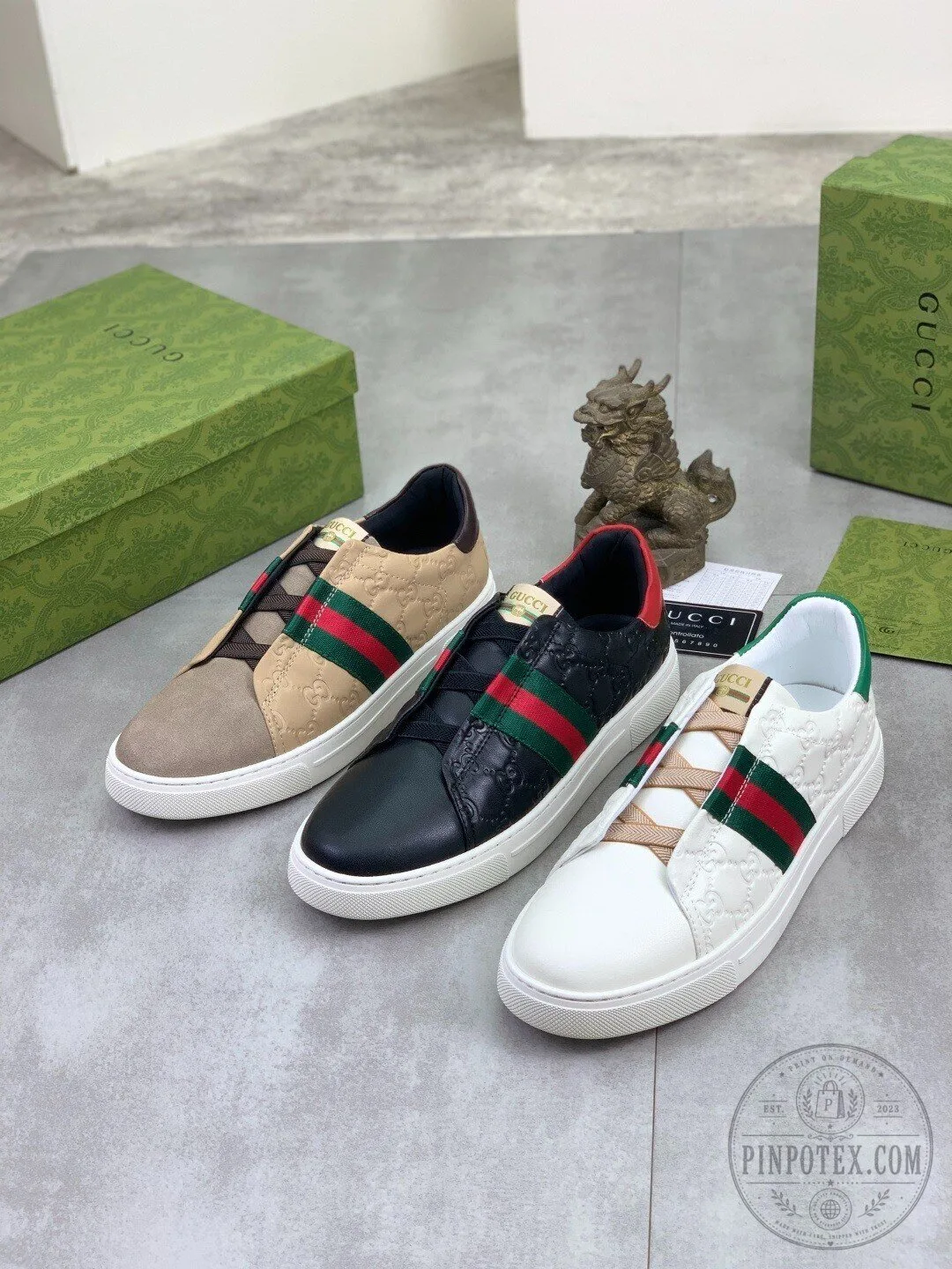 Gucci Beige Monogram Stripe Low Top Luxury Fashion Sneakers 12 Gucci Beige Monogram Stripe Low Top Luxury Fashion Sneakers