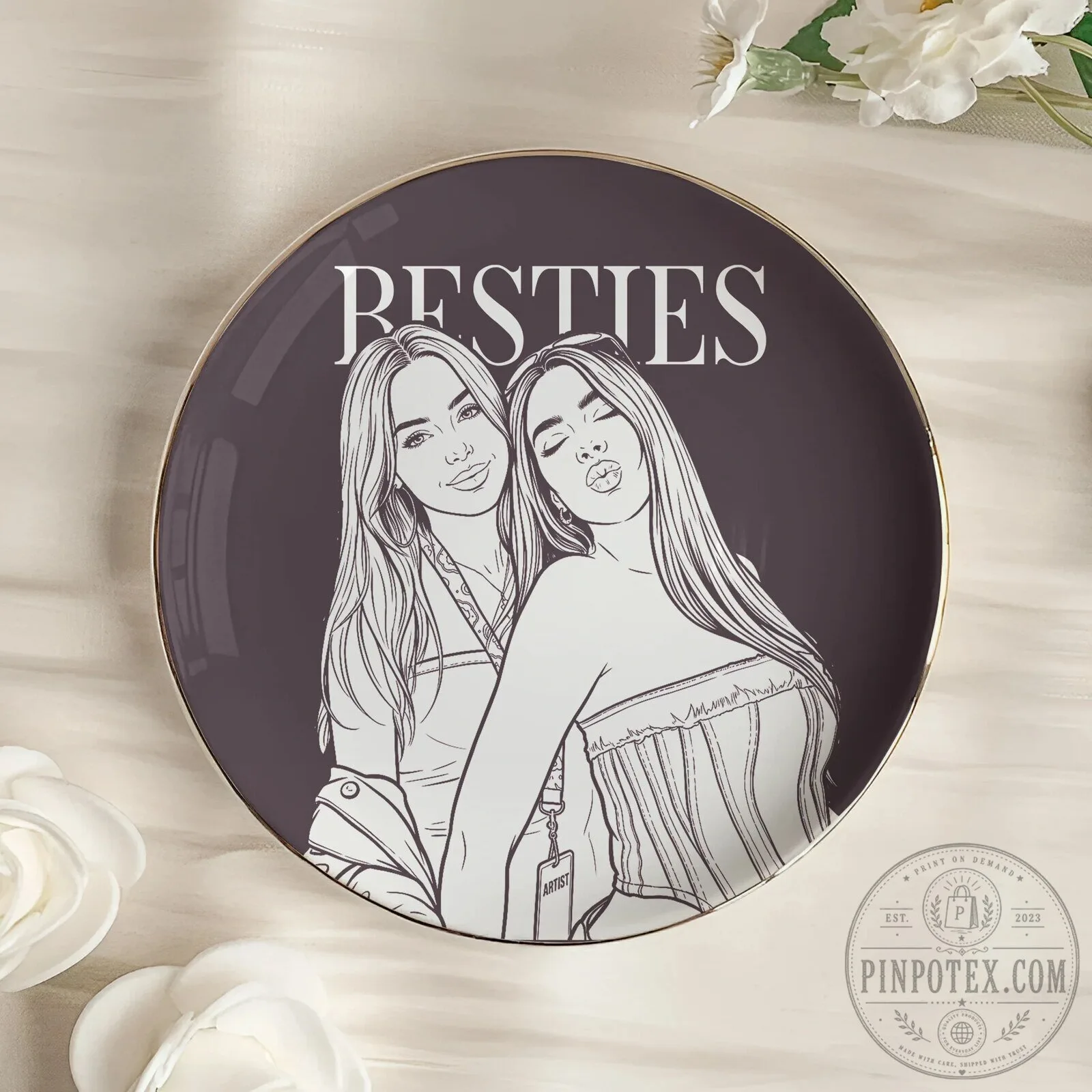 Best Bitches Friendship Trinket Dish Personalized Jewelry Tray 11 Best Bitches Friendship Trinket Dish Personalized Jewelry Tray
