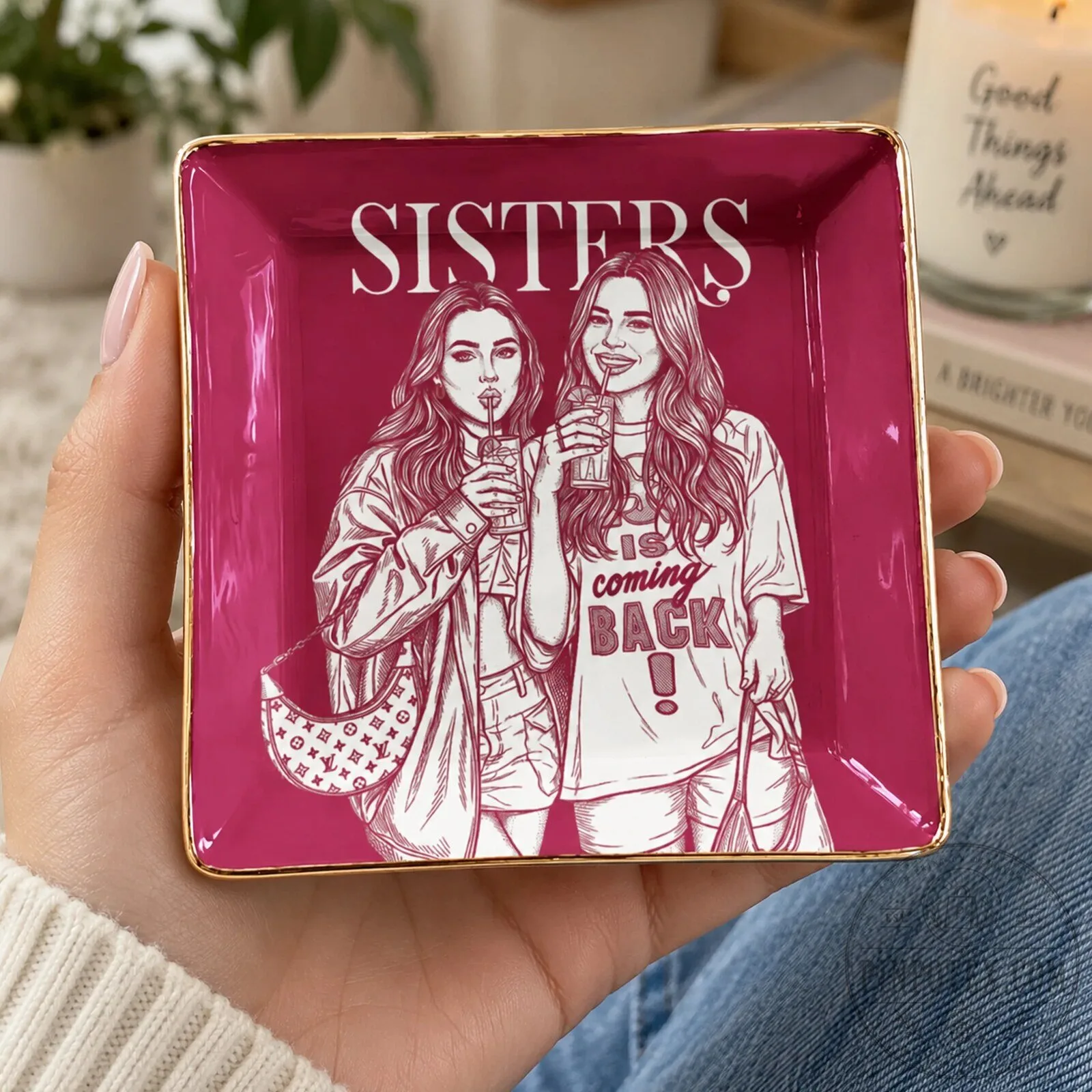 Best Bitches Friendship Trinket Dish Personalized Jewelry Tray 14 Best Bitches Friendship Trinket Dish Personalized Jewelry Tray