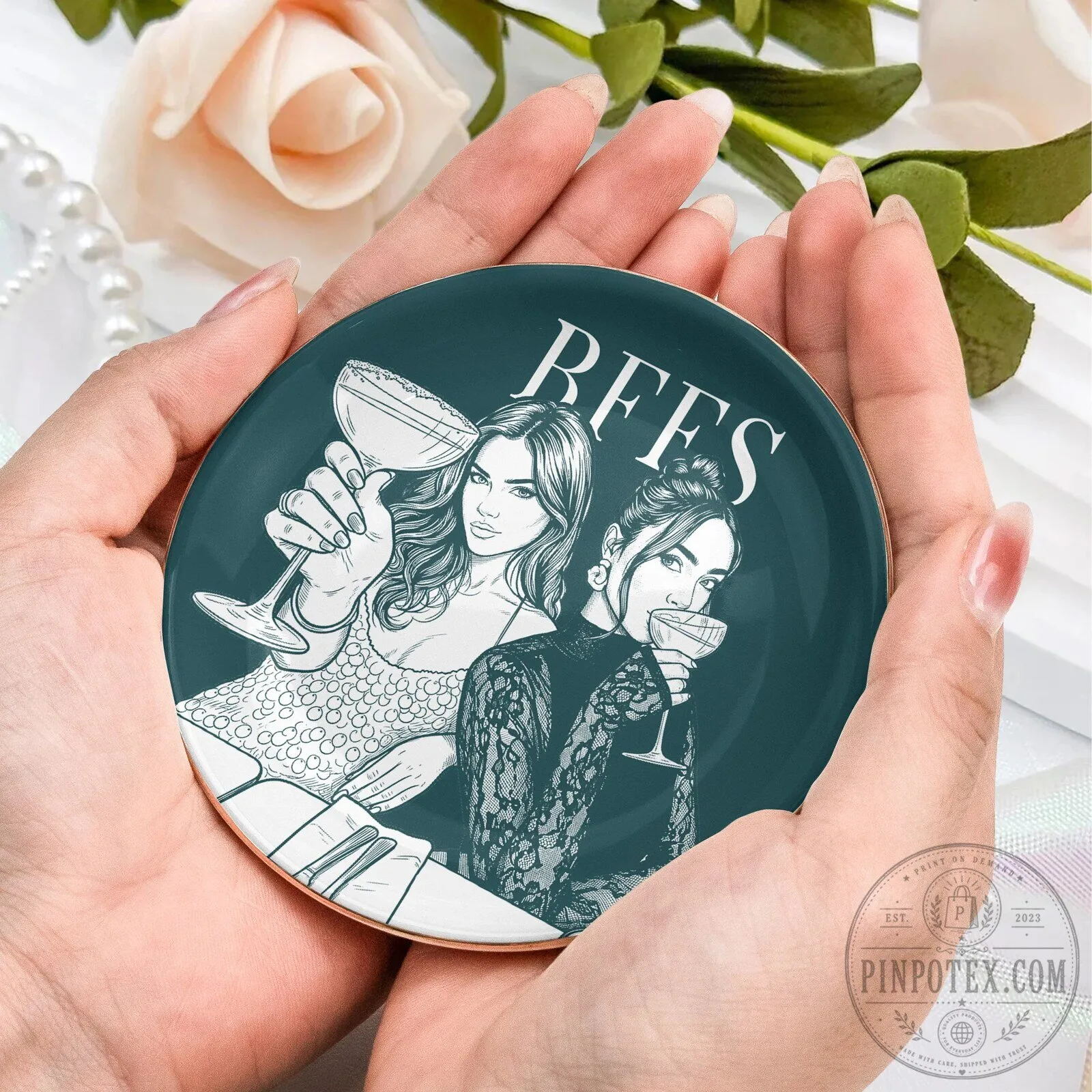 Best Bitches Friendship Trinket Dish Personalized Jewelry Tray 17 Best Bitches Friendship Trinket Dish Personalized Jewelry Tray