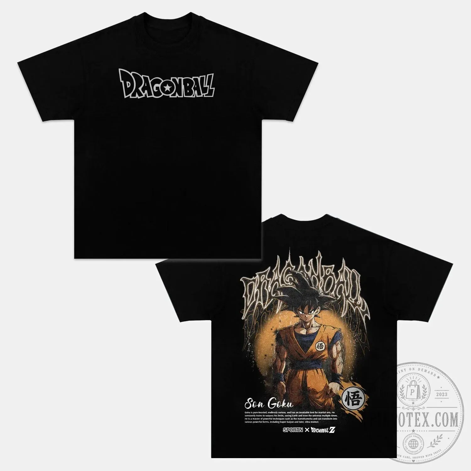 Dragon Ball Z Son Goku Vintage Oversized Black T-Shirt 1 Dragon Ball Z Son Goku Vintage Oversized Black T-Shirt
