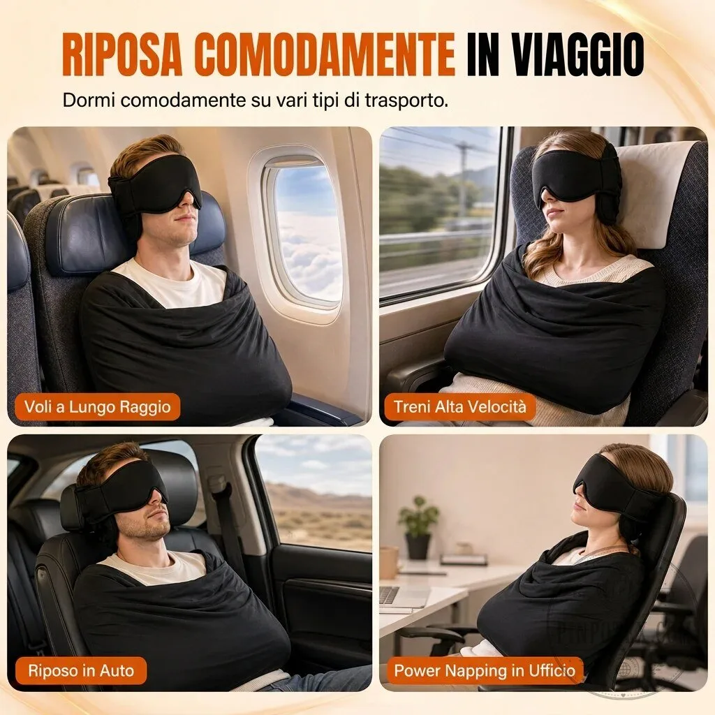 Ergonomic Travel Neck Support Pillow and 3D Blackout Sleep Mask Set 19 Ergonomic Travel Neck Support Pillow and 3D Blackout Sleep Mask Set